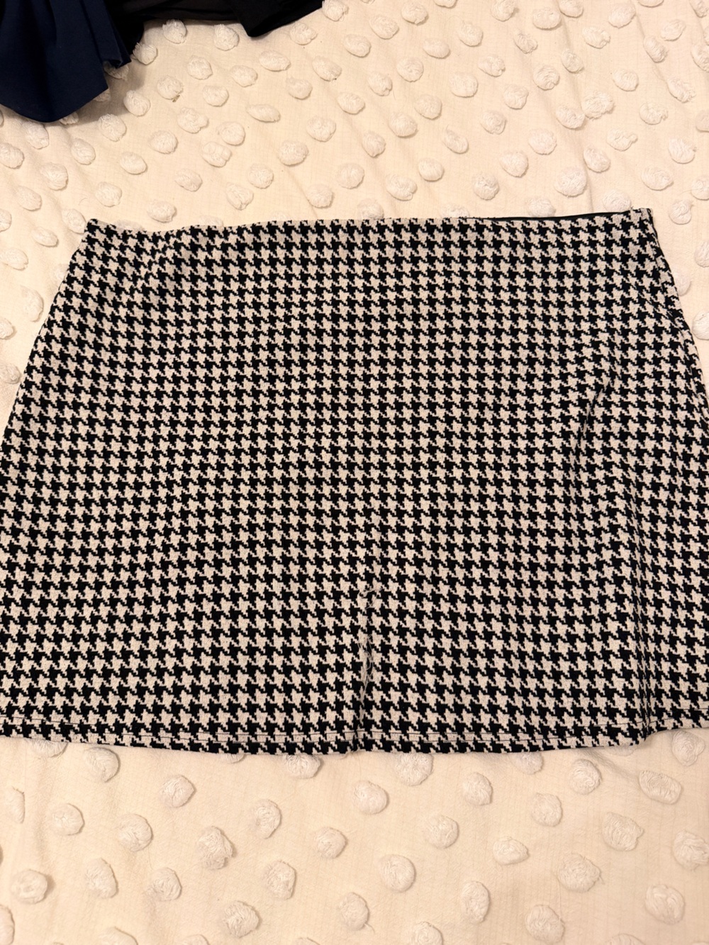 Mango Black and White Houndstooth Pencil Skirt